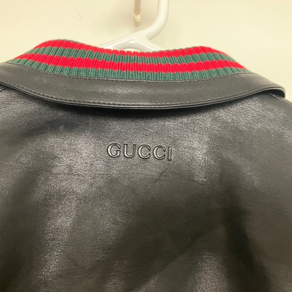 Brand new GUCCI leather Bomber jacket! EXCELLENT condition! - Picture 7 of 16